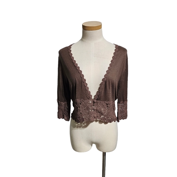 NWT BCBG* Crochet Cardigan - Picture 1 of 3